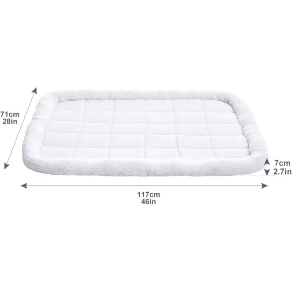 Amazon Basics Padded Pet amp Dog Bolster Bed White 22 x 15 inches461L x 280W x 28Th
