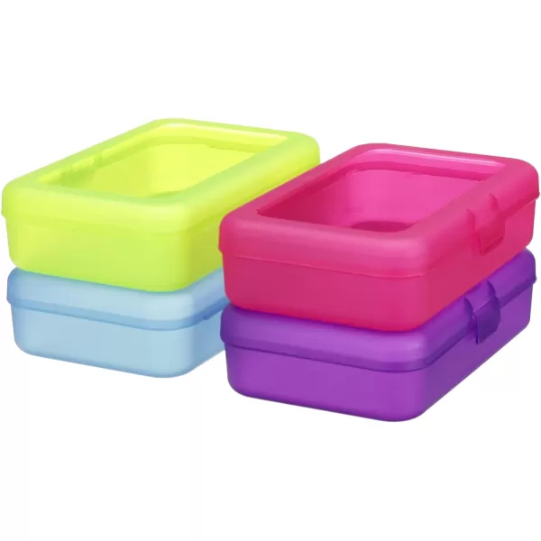 Amazon Basics Pencil Box Pack of 4 Multi SolidAmazon Basics Pencil Box Pack of 4 Multi Solid