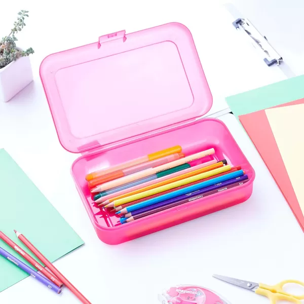Amazon Basics Pencil Box Pack of 4 Multi SolidAmazon Basics Pencil Box Pack of 4 Multi Solid