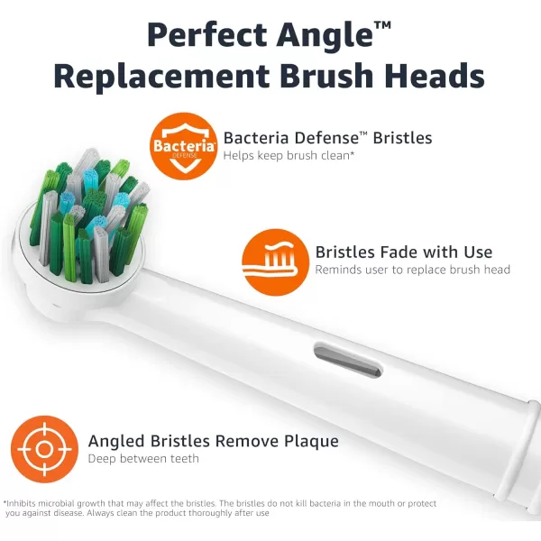 Amazon Basics Perfect Angle Replacement Brush Heads 3 Count WhiteAmazon Basics Perfect Angle Replacement Brush Heads 3 Count White