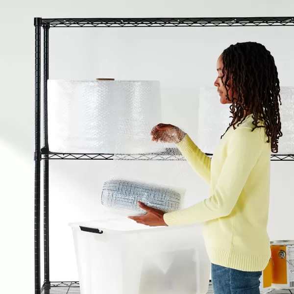 Amazon Basics Perforated Bubble Cushioning Wrap Small 316 12Inch x 175 Foot Long Roll ClearLarge