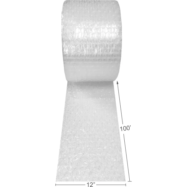 Amazon Basics Perforated Bubble Cushioning Wrap Small 316 12Inch x 175 Foot Long Roll ClearLarge
