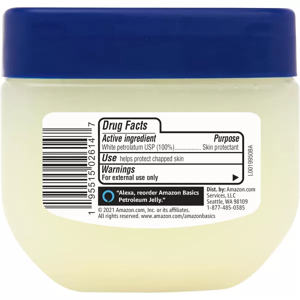 Amazon Basics Petroleum Jelly White Petrolatum Skin Protectant Unscented 375 Ounce 1Pack Previously Solimo75 Ounce Pack of 1