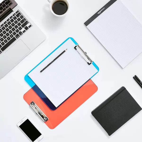 Amazon Basics Plastic Clipboards Pack of 6 Letter Assorted ColorAmazon Basics Plastic Clipboards Pack of 6 Letter Assorted Color