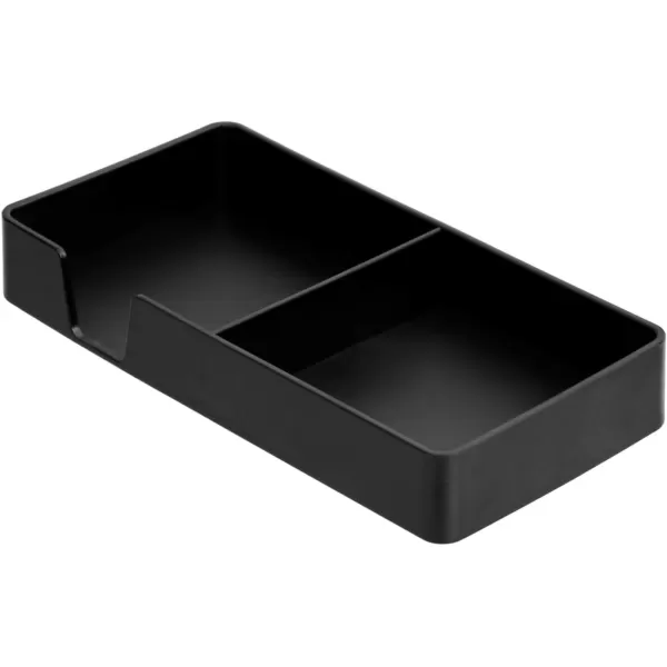 Amazon Basics Plastic Desk Organizer  Magazine Rack Black 2PackAccessory Tray Bundle