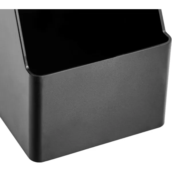 Amazon Basics Plastic Desk Organizer  Magazine Rack Black 2PackMagazine Rack