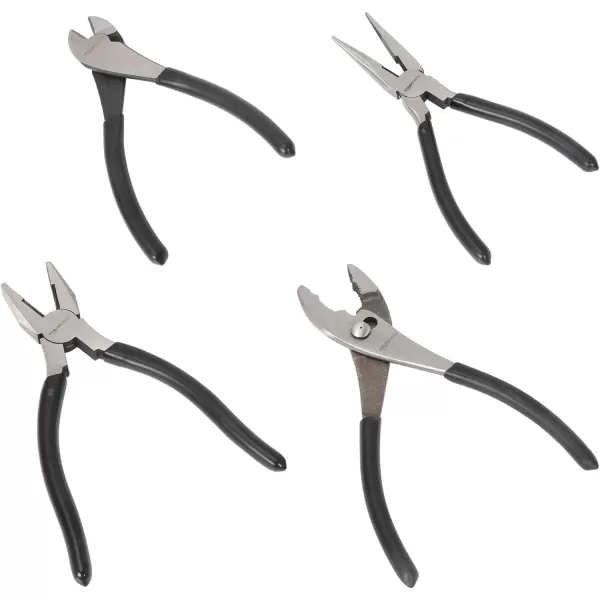 Amazon Basics Plier Tools Set of 4 BlacksilverAmazon Basics Plier Tools Set of 4 Blacksilver