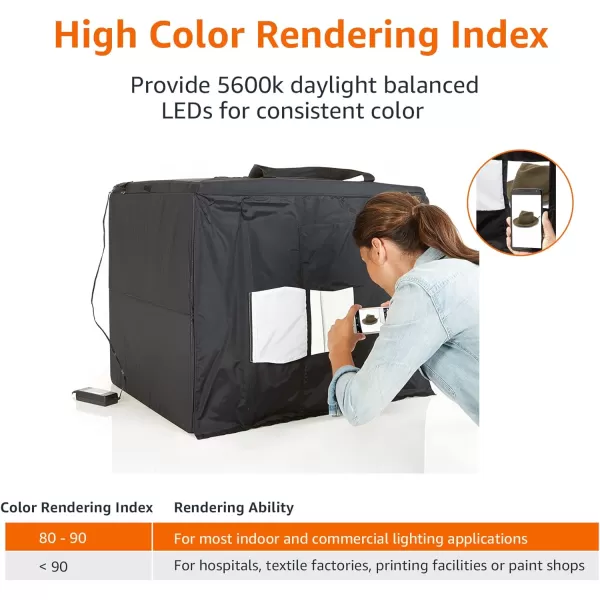 Amazon Basics Portable Foldable Photo Studio Box with LED Light 1 Count Pack of 1 Black 25 x 30 x 25 InchesAmazon Basics Portable Foldable Photo Studio Box with LED Light 1 Count Pack of 1 Black 25 x 30 x 25 Inches