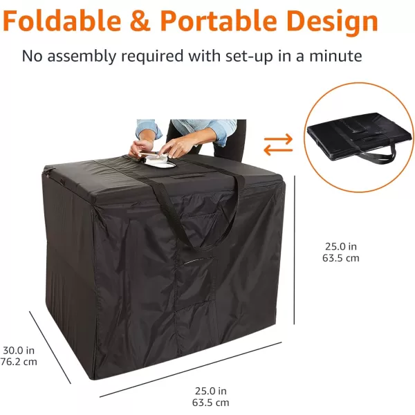 Amazon Basics Portable Foldable Photo Studio Box with LED Light 1 Count Pack of 1 Black 25 x 30 x 25 InchesAmazon Basics Portable Foldable Photo Studio Box with LED Light 1 Count Pack of 1 Black 25 x 30 x 25 Inches