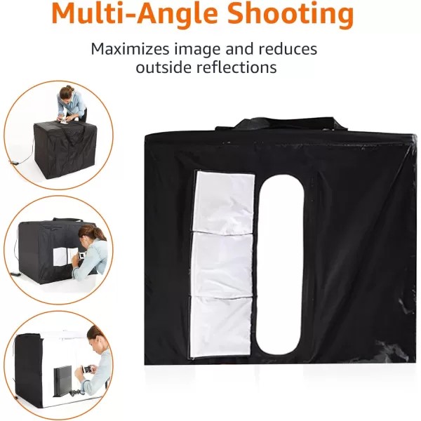 Amazon Basics Portable Foldable Photo Studio Box with LED Light 1 Count Pack of 1 Black 25 x 30 x 25 InchesAmazon Basics Portable Foldable Photo Studio Box with LED Light 1 Count Pack of 1 Black 25 x 30 x 25 Inches