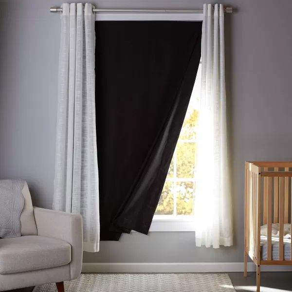 Amazon Basics Portable Window Blackout Curtain Shade with Suction Cups for Travel 2Pack 78L x 50W BlackBlack 1 Pack