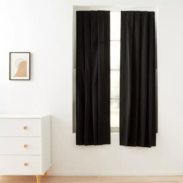 Amazon Basics Portable Window Blackout Curtain Shade with Suction Cups for Travel 2Pack 78L x 50W BlackBlack 2Pack