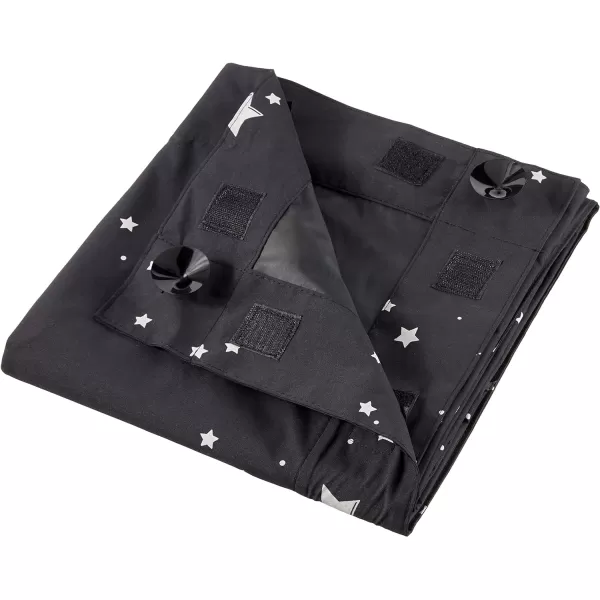 Amazon Basics Portable Window Blackout Curtain Shade with Suction Cups for Travel 2Pack 78L x 50W BlackGlow in the Dark Stars 2Pack