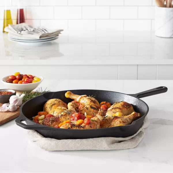 Amazon Basics Pre Seasoned Cast Iron Skillet 15Inch Black15