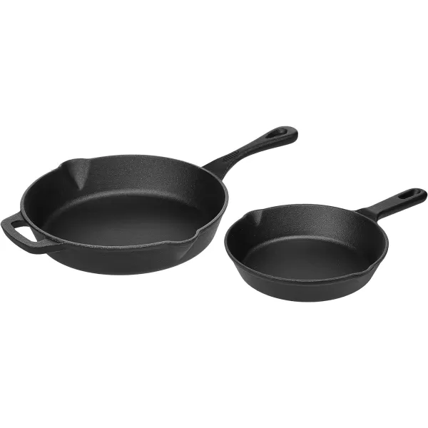 Amazon Basics PreSeasoned Cast Iron 5Piece Kitchen Cookware Set Pots and Pans Black 1417 x 122 x 1063 inAmazon Basics PreSeasoned Cast Iron 5Piece Kitchen Cookware Set Pots and Pans Black 1417 x 122 x 1063 in
