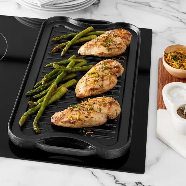 Amazon Basics PreSeasoned Cast Iron Reversible Rectangular GrillGriddle Black 20 x 1039 x 098 inchAmazon Basics PreSeasoned Cast Iron Reversible Rectangular GrillGriddle Black 20 x 1039 x 098 inch