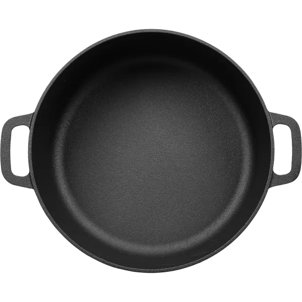 Amazon Basics PreSeasoned Cast Iron Round Dutch Oven with Dual Handles 2Quart Black7Quart