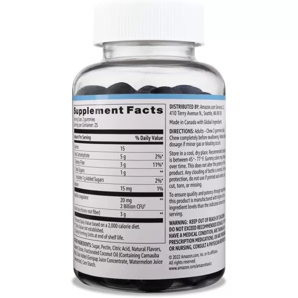 Amazon Basics Prebiotic amp Probiotic Gummies 2 Billion CFU Blue Raspberry 50 Count 2 per Serving Previously SolimoAmazon Basics Prebiotic amp Probiotic Gummies 2 Billion CFU Blue Raspberry 50 Count 2 per Serving Previously Solimo