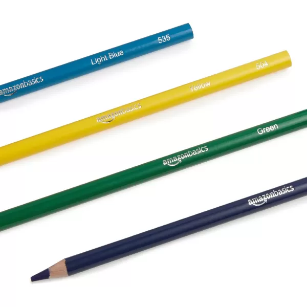 Amazon Basics Premium Colored Pencils Soft Core 24 Count Pack of 1 Multicolor48 Count Pack of 1
