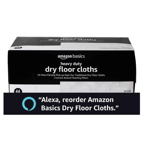 Amazon Basics Quilted Heavy Duty Dry Floor Cloths to Clean Dust Dirt Pet Hair 44 Count Pack of 1 White 11 x 87Amazon Basics Quilted Heavy Duty Dry Floor Cloths to Clean Dust Dirt Pet Hair 44 Count Pack of 1 White 11 x 87