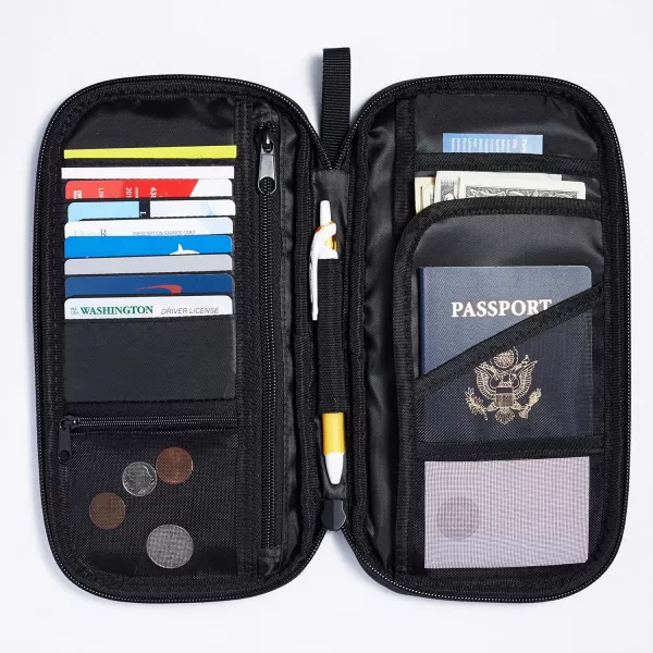 Amazon Basics RFID Travel Passport Wallet Organizer 10 x 5 Inches Black SolidAmazon Basics RFID Travel Passport Wallet Organizer 10 x 5 Inches Black Solid