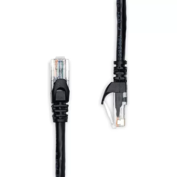 Amazon Basics RJ45 Cat 6 Ethernet Patch Cable 10Gpbs HighSpeed Cable 250MHz Snagless 3 Foot Black1Pack 15 Feet