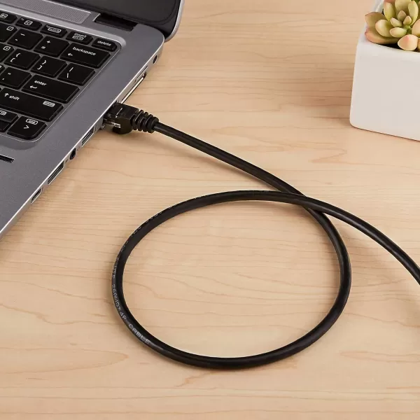 Amazon Basics RJ45 Cat 6 Ethernet Patch Cable 10Gpbs HighSpeed Cable 250MHz Snagless 3 Foot Black1Pack 15 Feet