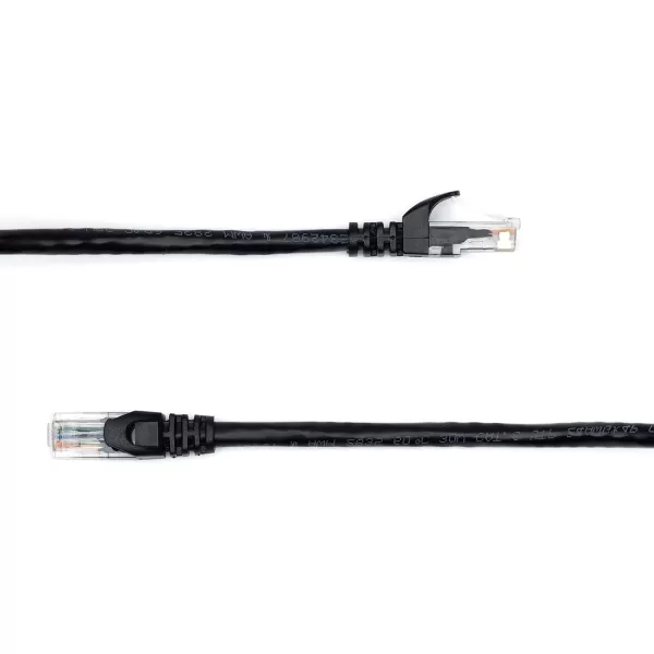 Amazon Basics RJ45 Cat 6 Ethernet Patch Cable 10Gpbs HighSpeed Cable 250MHz Snagless 3 Foot Black1Pack 15 Feet