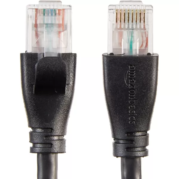 Amazon Basics RJ45nbspCat6nbspEthernetnbspPatch Cable 1Gpbs Transfer Speed GoldPlated Connectors 50 Foot For PC TV tablet router printer10 Foot 5Pack Black
