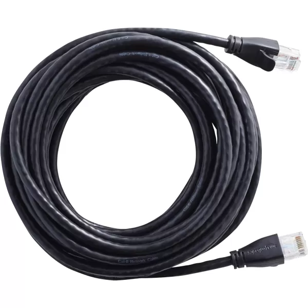 Amazon Basics RJ45nbspCat6nbspEthernetnbspPatch Cable 1Gpbs Transfer Speed GoldPlated Connectors 50 Foot For PC TV tablet router printer25 Foot 10Pack Black