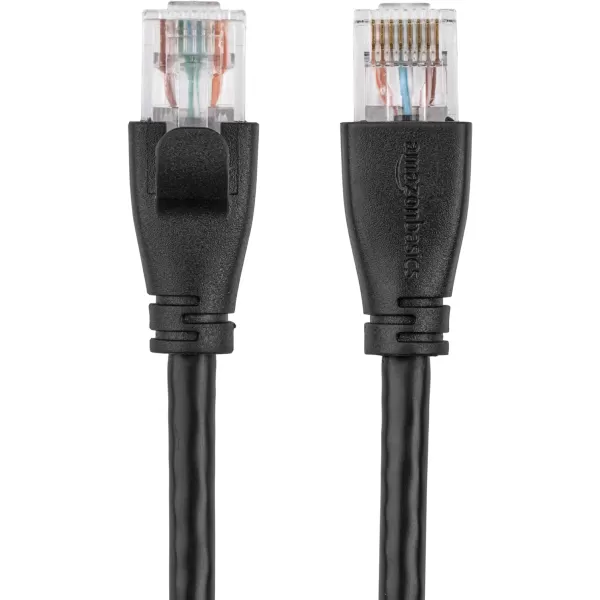Amazon Basics RJ45nbspCat6nbspEthernetnbspPatch Cable 1Gpbs Transfer Speed GoldPlated Connectors 50 Foot For PC TV tablet router printer5 Foot 5Pack Black