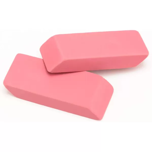 Amazon Basics Rectangular Eraser 24 Count Pink12 count