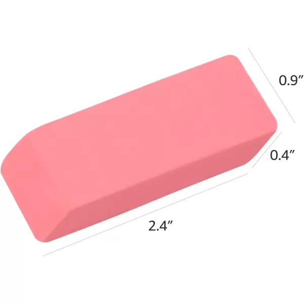 Amazon Basics Rectangular Eraser 24 Count Pink24 count
