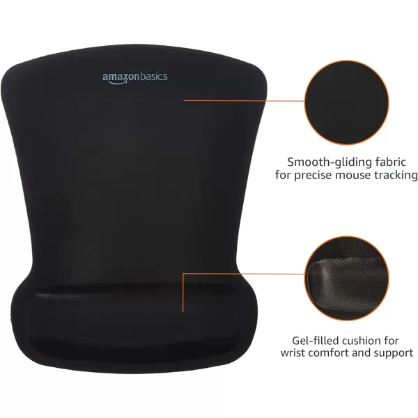 Amazon Basics Rectangular Gel Computer Mouse Pad with Wrist Support Rest Small Pack of 20 BlackAmazon Basics Rectangular Gel Computer Mouse Pad with Wrist Support Rest Small Pack of 20 Black