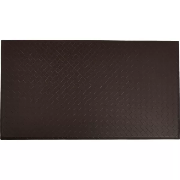 Amazon Basics Rectangular NonslipStain Anti Fatigue Standing Comfort Mat for Home and Office 20 x 36 Inch BlackDark Brown 1Pack Mat