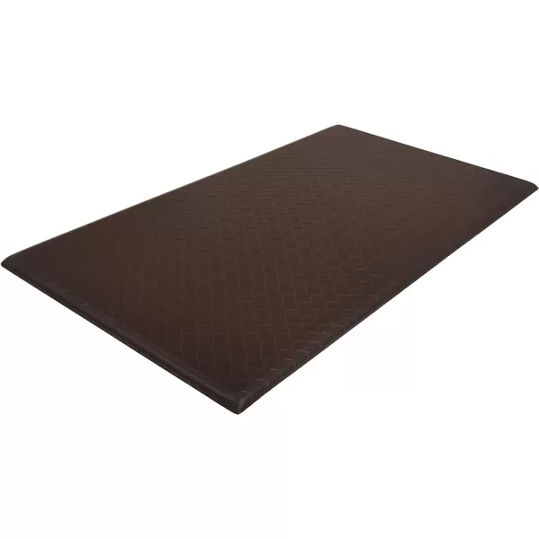 Amazon Basics Rectangular NonslipStain Anti Fatigue Standing Comfort Mat for Home and Office 20 x 36 Inch BlackDark Brown 1Pack Mat