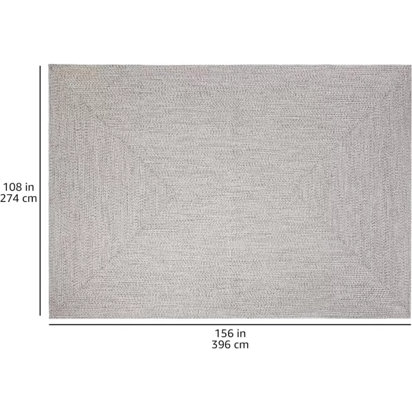 Amazon Basics Rectangular Outdoor Rug For Patio and Balcony Grey 13 ft L x 9 ft WGrey