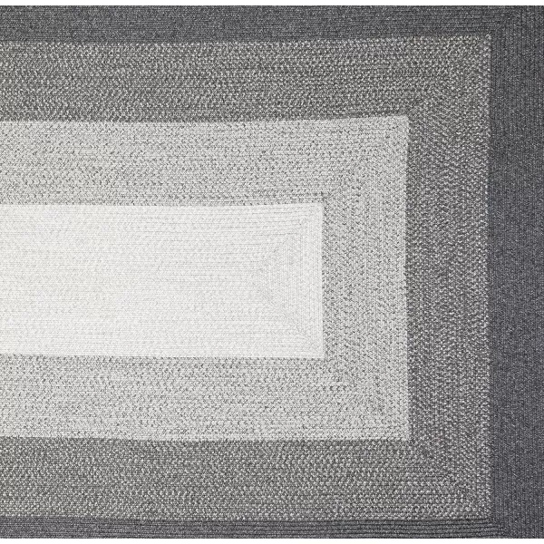 Amazon Basics Rectangular Outdoor Rug For Patio and Balcony TwoTone Grey 13 ft L x 9 ft WGradient Grey