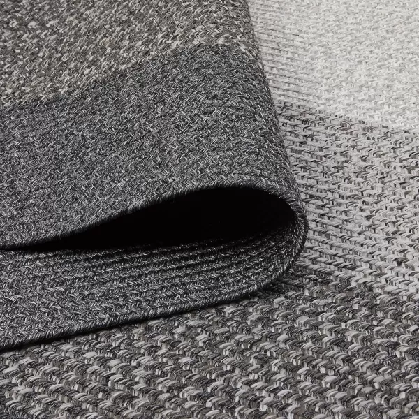 Amazon Basics Rectangular Outdoor Rug For Patio and Balcony TwoTone Grey 13 ft L x 9 ft WGradient Grey