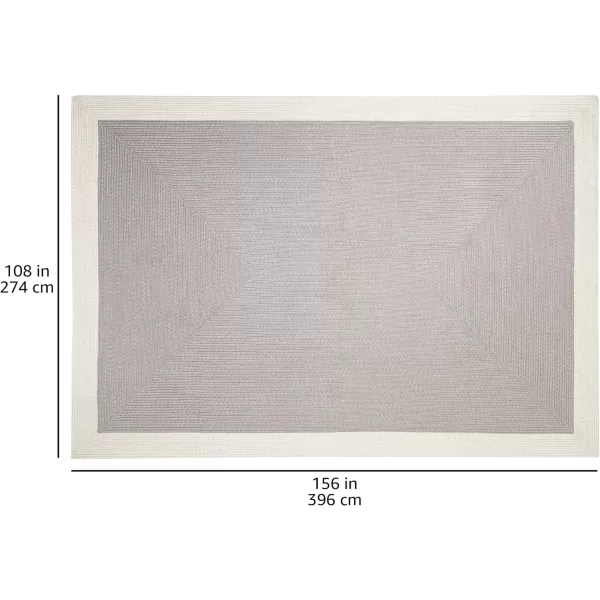 Amazon Basics Rectangular Outdoor Rug For Patio and Balcony TwoTone Grey 13 ft L x 9 ft WTwotone Grey