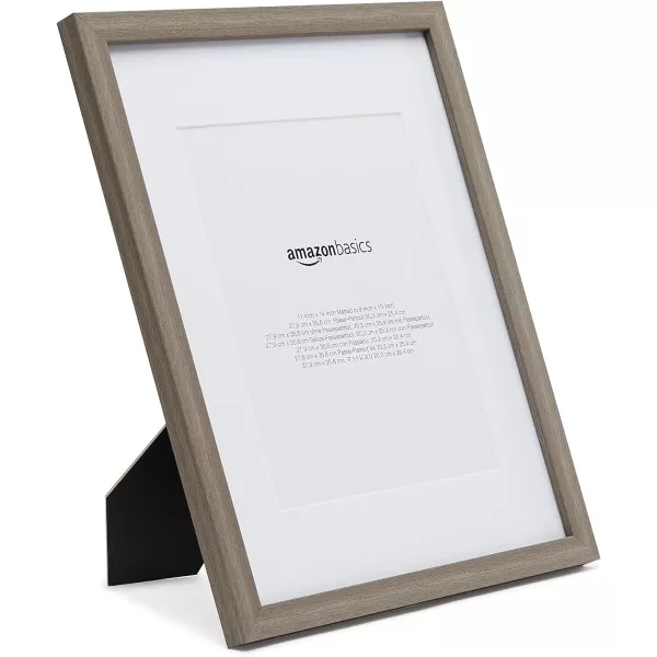 Amazon Basics Rectangular Photo Picture Frame 11 x 14 or 8 x 10 with mat Pack of 2 Gold 1228 x 1518 inches11 x 14 or 8 x 10 Barnwood