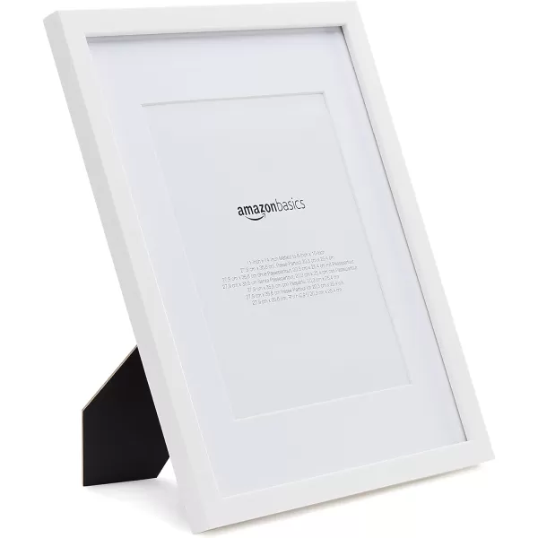 Amazon Basics Rectangular Photo Picture Frame 11 x 14 or 8 x 10 with mat Pack of 2 Gold 1228 x 1518 inches11 x 14 or 8 x 10 White