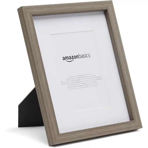 Amazon Basics Rectangular Photo Picture Frame 11 x 14 or 8 x 10 with mat Pack of 2 Gold 1228 x 1518 inches8 x 10 or 5 x 7 Barnwood