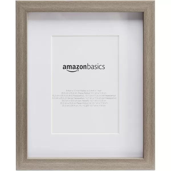 Amazon Basics Rectangular Photo Picture Frame 11 x 14 or 8 x 10 with mat Pack of 2 Gold 1228 x 1518 inches8 x 10 or 5 x 7 Barnwood