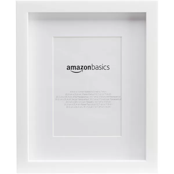 Amazon Basics Rectangular Photo Picture Frame 11 x 14 or 8 x 10 with mat Pack of 2 Gold 1228 x 1518 inches8 x 10 or 5 x 7 White
