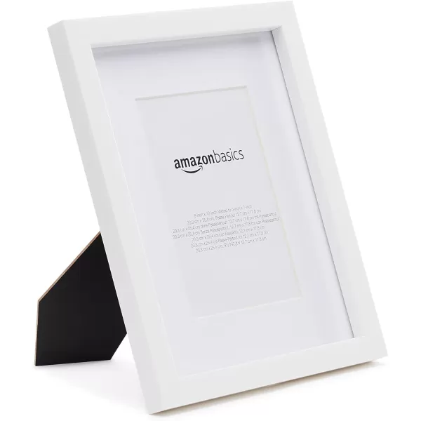 Amazon Basics Rectangular Photo Picture Frame 11 x 14 or 8 x 10 with mat Pack of 2 Gold 1228 x 1518 inches8 x 10 or 5 x 7 White