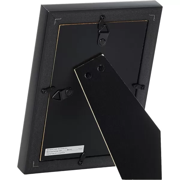 Amazon Basics Rectangular Photo Picture Frame 5 x 7 Pack of 2 BlackBlack 4 x 6