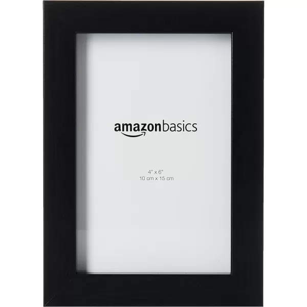 Amazon Basics Rectangular Photo Picture Frame 5 x 7 Pack of 2 BlackBlack 4 x 6