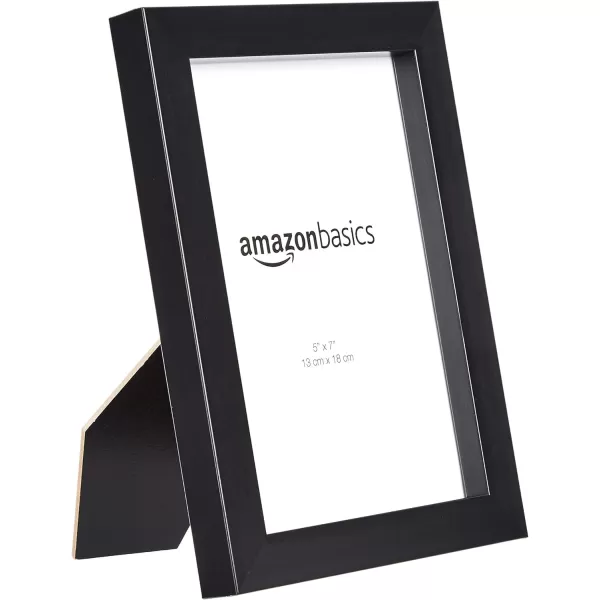Amazon Basics Rectangular Photo Picture Frame 5 x 7 Pack of 2 BlackBlack 5 x 7