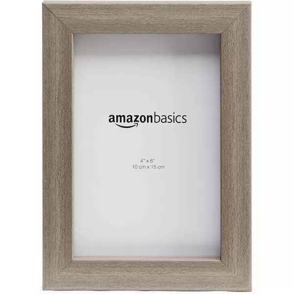 Amazon Basics Rectangular Photo Picture Frame 8 x 10 Pack of 5 Gold 92 x 112 inches4 x 6 Barnwood